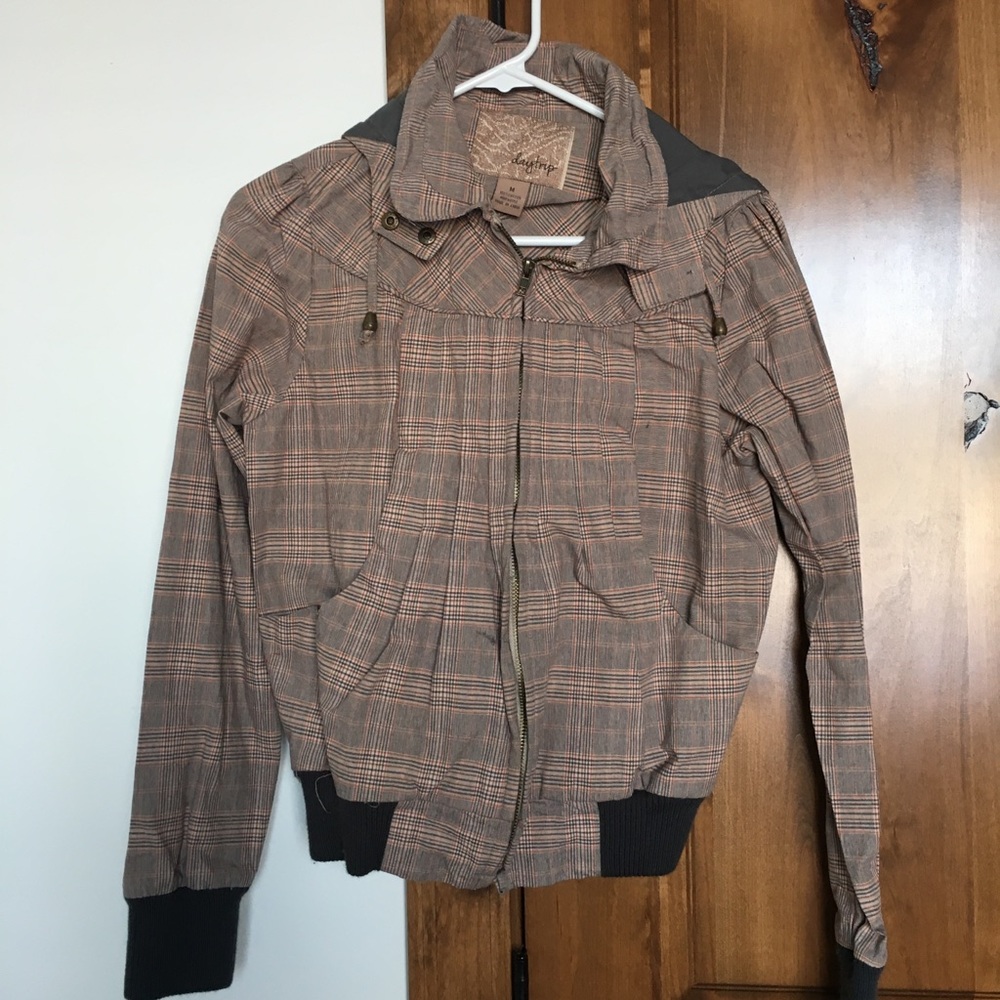 Daytrip plaid bomber jacket